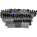 download Crowd clipart image with 135 hue color