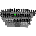 download Crowd clipart image with 0 hue color