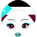 download Pretty Jordan Girl Smiley Emoticon clipart image with 180 hue color