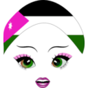 download Pretty Jordan Girl Smiley Emoticon clipart image with 315 hue color