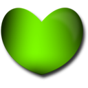 download Glossy Heart clipart image with 90 hue color