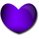 download Glossy Heart clipart image with 270 hue color