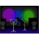 download Stage clipart image with 225 hue color