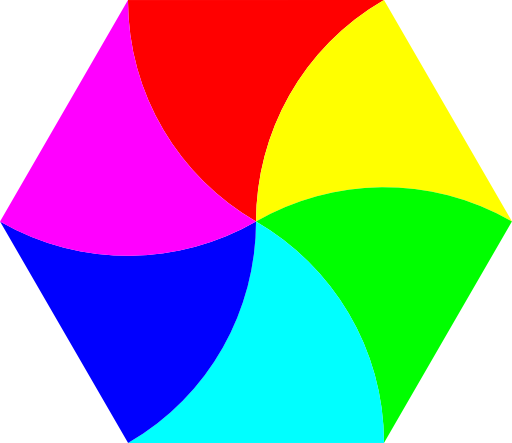 Swirly Hexagon 6 Color