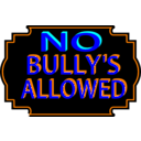 download No Bullys Allowed clipart image with 180 hue color
