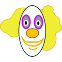 download Creepy Clown Face clipart image with 45 hue color