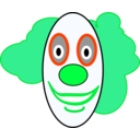 download Creepy Clown Face clipart image with 135 hue color