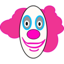 download Creepy Clown Face clipart image with 315 hue color
