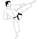 download Karate Kick clipart image with 0 hue color