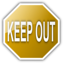 download Keep Out clipart image with 45 hue color
