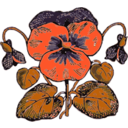 download Pansy clipart image with 315 hue color