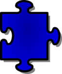 Blue Jigsaw Piece 05