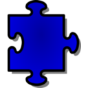 download Blue Jigsaw Piece 05 clipart image with 0 hue color