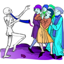 download Dance Macabre 4 clipart image with 180 hue color