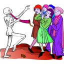 download Dance Macabre 4 clipart image with 270 hue color