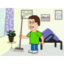 download Apartment Cleaning Cartoon clipart image with 0 hue color