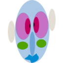 download Face With Eyes Ears clipart image with 90 hue color