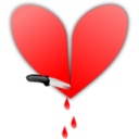download Broken Heart clipart image with 0 hue color