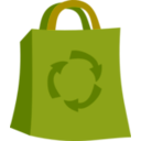 download Green Shopping Bag clipart image with 315 hue color
