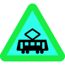 download Tram Roadsign clipart image with 135 hue color
