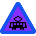 download Tram Roadsign clipart image with 225 hue color
