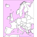 download Europe Outline clipart image with 90 hue color