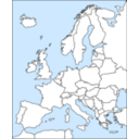 download Europe Outline clipart image with 0 hue color