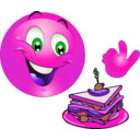 download Delicious Smiley Emoticon clipart image with 270 hue color