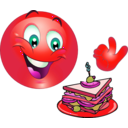 download Delicious Smiley Emoticon clipart image with 315 hue color