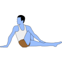 download Vakrasana clipart image with 180 hue color