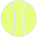 download Tennisball Flat clipart image with 0 hue color