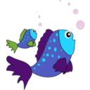download Green Fishes clipart image with 135 hue color