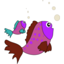 download Green Fishes clipart image with 225 hue color