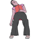 download Sleeping Reader clipart image with 315 hue color