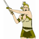 download Female Warrior Color clipart image with 0 hue color