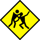 download Zombie Warning Road Sign clipart image with 0 hue color