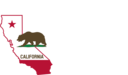 California Outline And Flag Solid