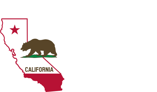 California Outline And Flag Solid