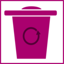 download Eco Green Trash Icon clipart image with 225 hue color