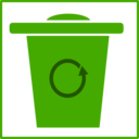 Eco Green Trash Icon