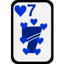 download Seven Of Hearts clipart image with 225 hue color