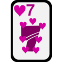 download Seven Of Hearts clipart image with 315 hue color