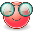 download Tango Face Glasses clipart image with 315 hue color