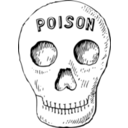 download Poison Skull clipart image with 45 hue color