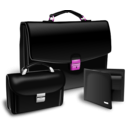 download Suitcase Purse And Handy clipart image with 270 hue color