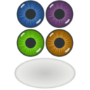 download Eye Components clipart image with 0 hue color