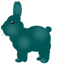 download Chocolate Bunny clipart image with 180 hue color