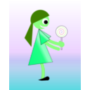 download Girl With Lollypop clipart image with 90 hue color