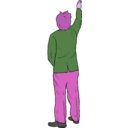 download Jamie Oshea Reaching clipart image with 270 hue color