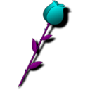 download Rose clipart image with 180 hue color